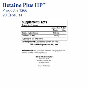 Betaine Plus HP by Biotics Research - Gluten Free
