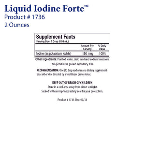 Liquid Iodine Forte by Biotics Research - Gluten Free