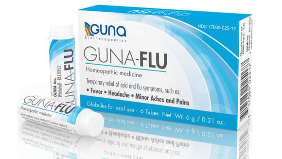 Guna-Flu - Homeopathic Medicine - 6 monodose vials of mini pellets